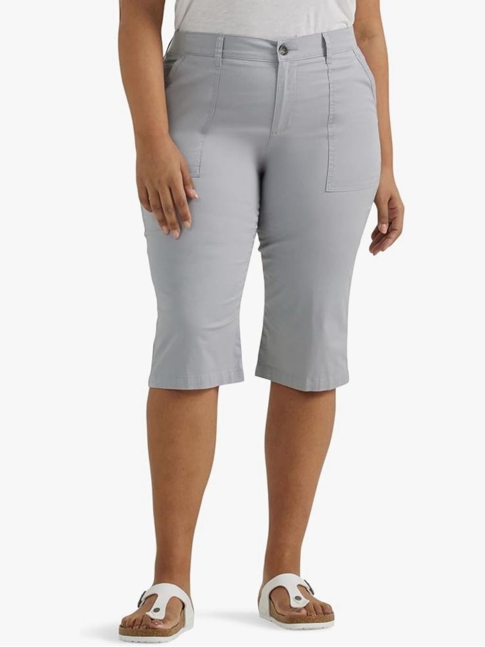 Lee Ultra Lux Comfort Flex Skimmer Utility Capris Size 14M NWT - Picture 2 of 12